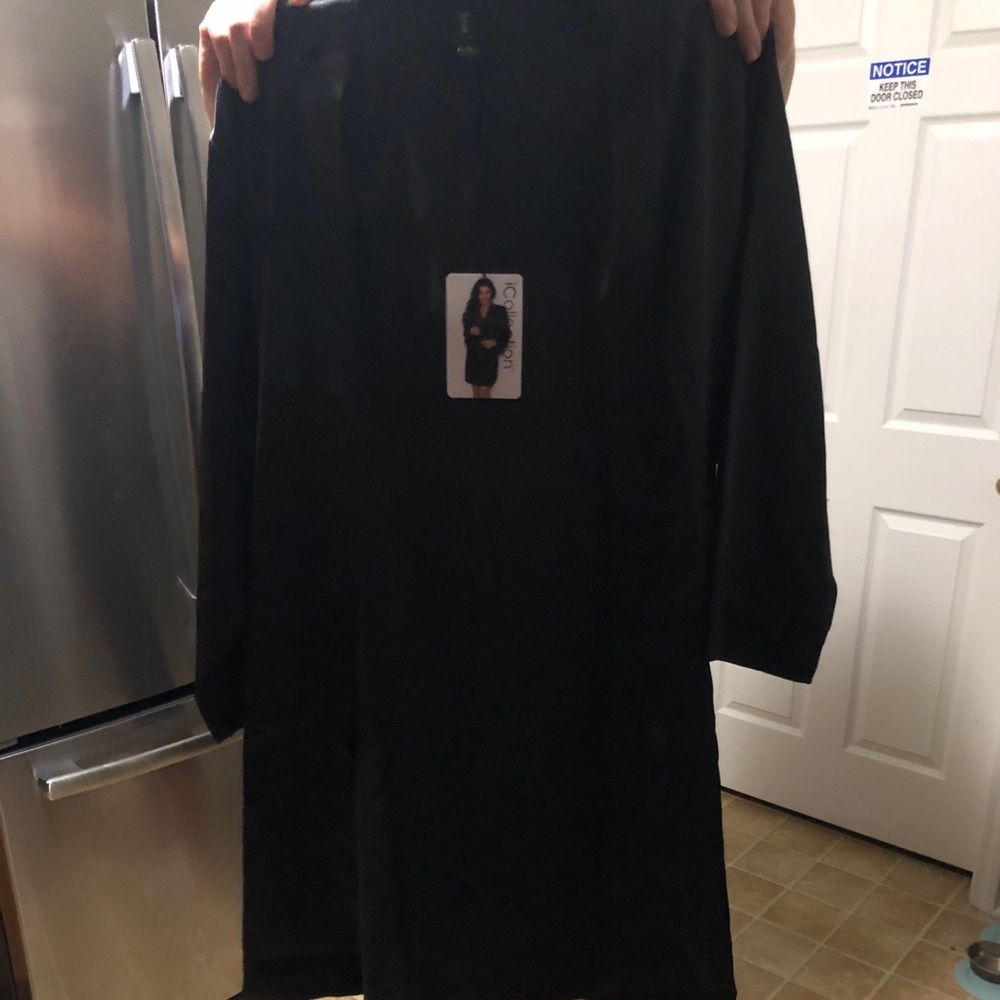 Black silk robe